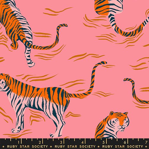 PRE - ORDER Poolside Too - Collaboration by Ruby Star Society - Tigress RS 5203 12 - Sorbet - Half Yard - April 2026 - Modern Fabric Shoppe