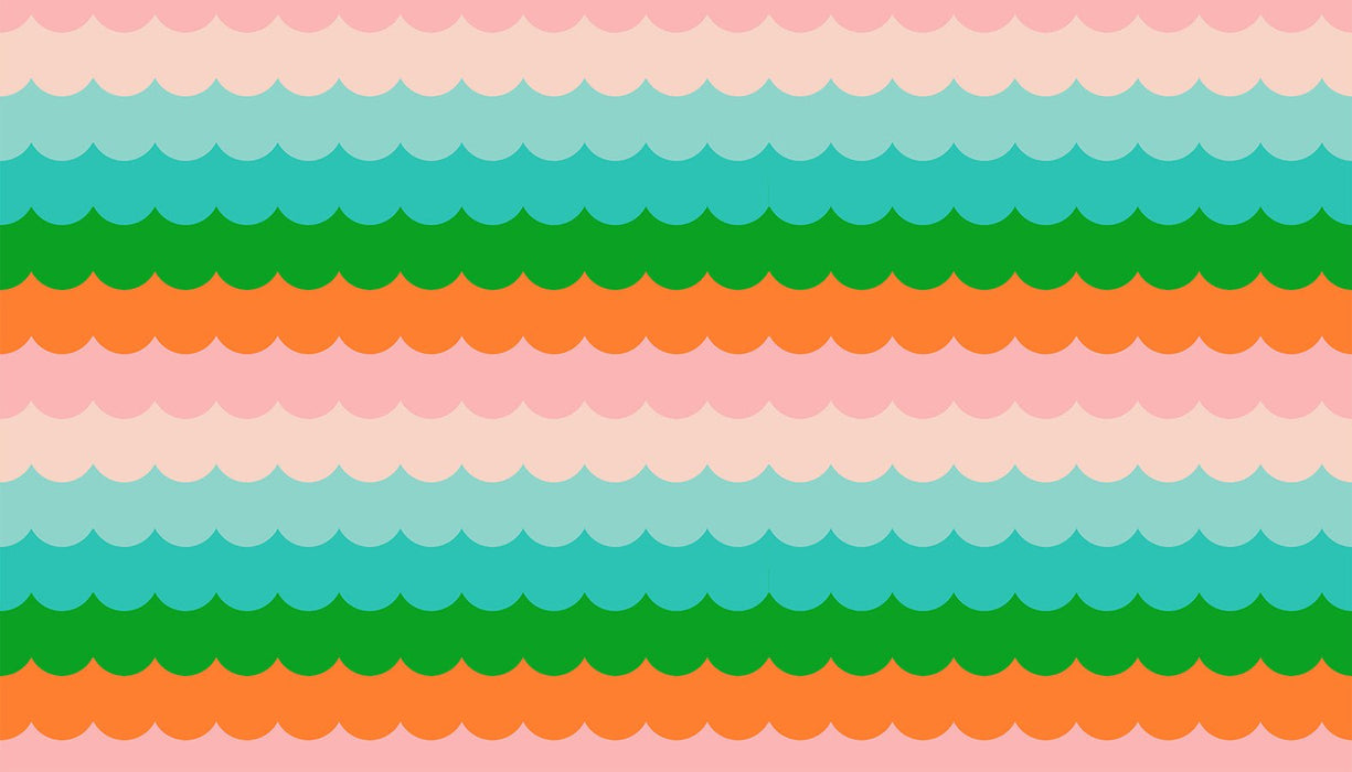 PRE - ORDER Poolside Too - Collaboration by Ruby Star Society - Umbrella Scallops RS 5199 13 - Verdant - Half Yard - April 2026 - Modern Fabric Shoppe