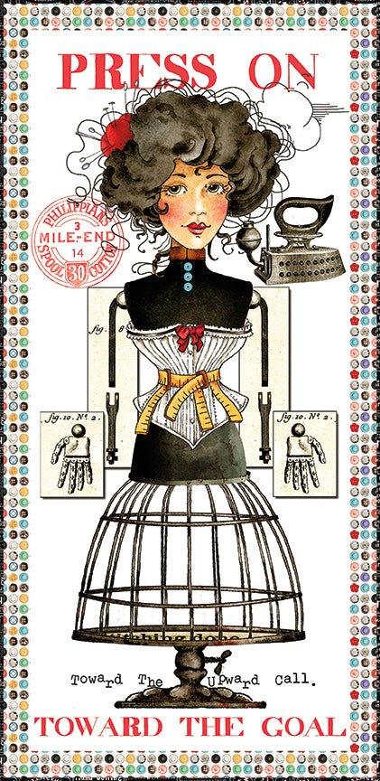 PRE - ORDER Press On Wall Panel Quilt Kit featuring She Who Sews by J. Wecker Frisch - November 2026 - Modern Fabric Shoppe