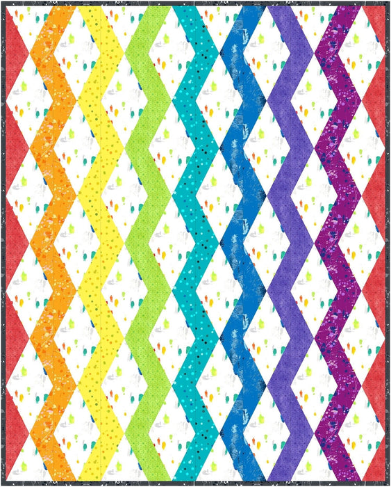 PRE - Order Prismatic Wave Quilt Kit featuring Hue by Giucy Giuce - May 2026 - Modern Fabric Shoppe