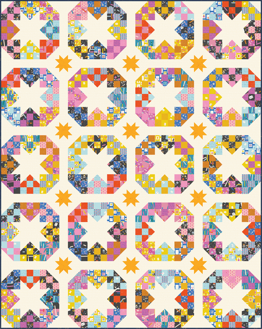 PRE - ORDER Rashida Coleman Hale - Disco Stars Quilt Kit featuring Salutations - May 2025 - Modern Fabric Shoppe
