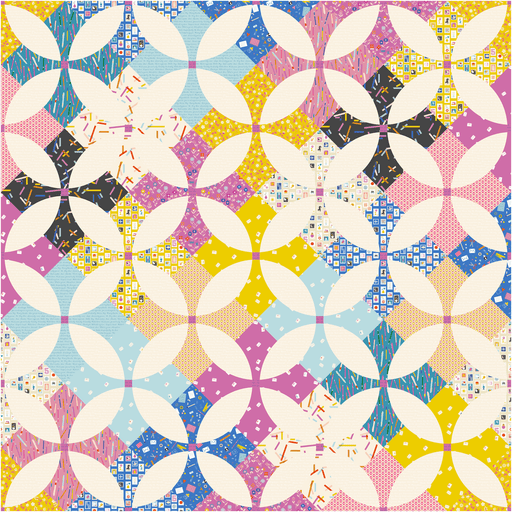 PRE - ORDER Rashida Coleman Hale - Flowering Patchwork Quilt Kit featuring Salutations - May 2025 - Modern Fabric Shoppe