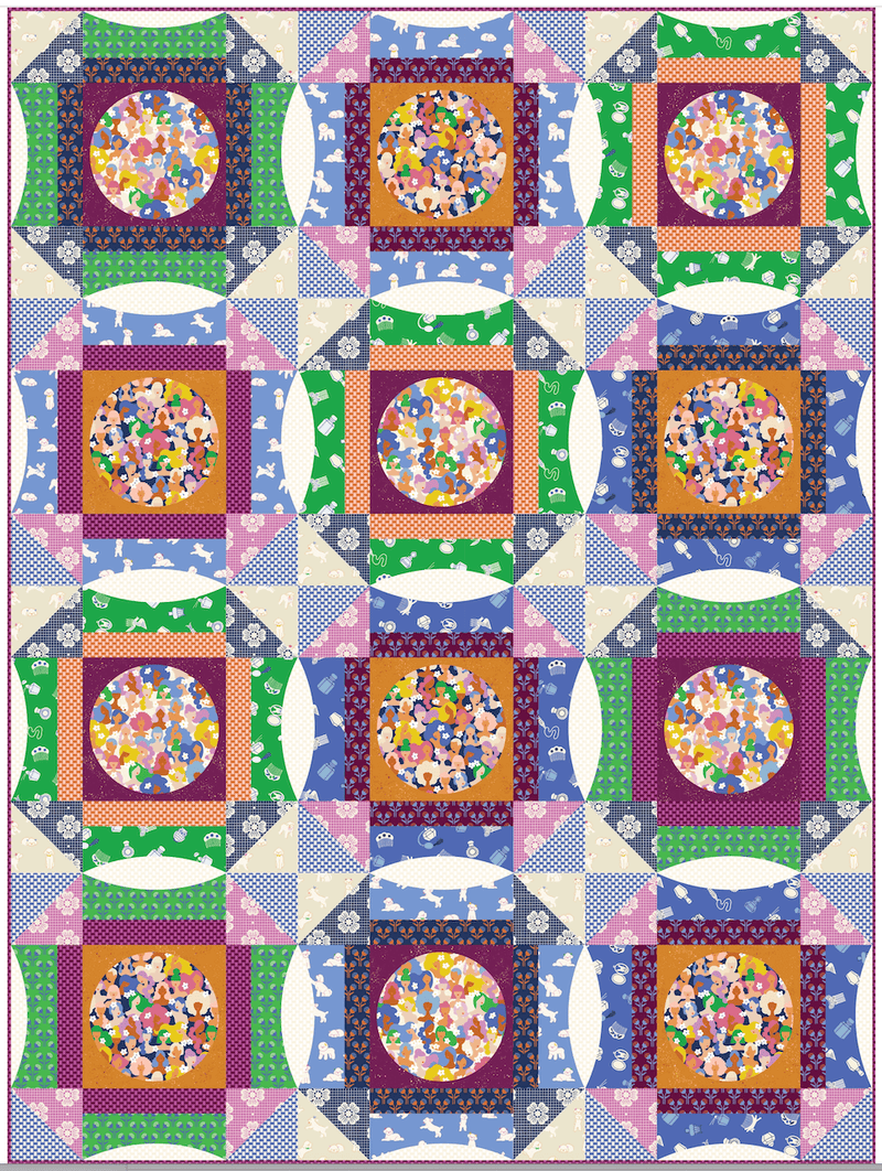 PRE-ORDER Rashida Coleman-Hale - Roundabout Quilt Kit- featuring Sybil- July 2027 - Modern Fabric Shoppe