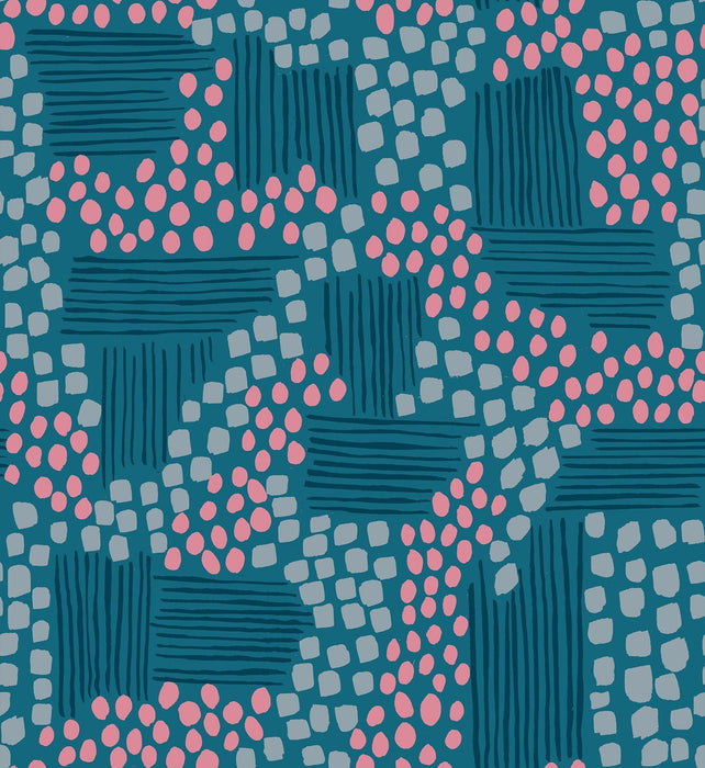 PRE - ORDER Reimagine Landscape by Jen Hewitt - Teal RS6049 15 - Half Yard - November 2025 - Modern Fabric Shoppe