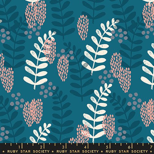 PRE - ORDER Reimagine Landscape by Jen Hewitt - Teal RS6051 15 - Half Yard - November 2025 - Modern Fabric Shoppe