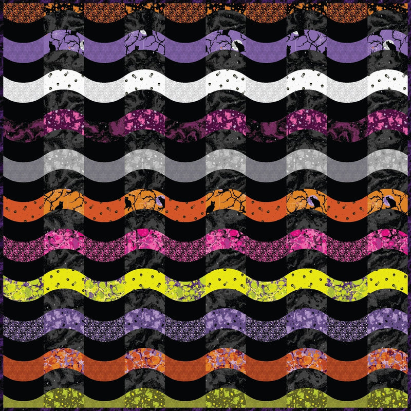 PRE-Order Ripple Chips Dark Quilt Kit featuring Enchanter by Libs Elliott- April 2027 - Modern Fabric Shoppe