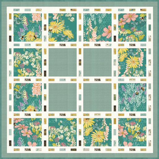 PRE - ORDER Robin Pickens - Bee Spoken Lines - Green Quilt Kit - featuring Pollinators - December 2026 - Modern Fabric Shoppe