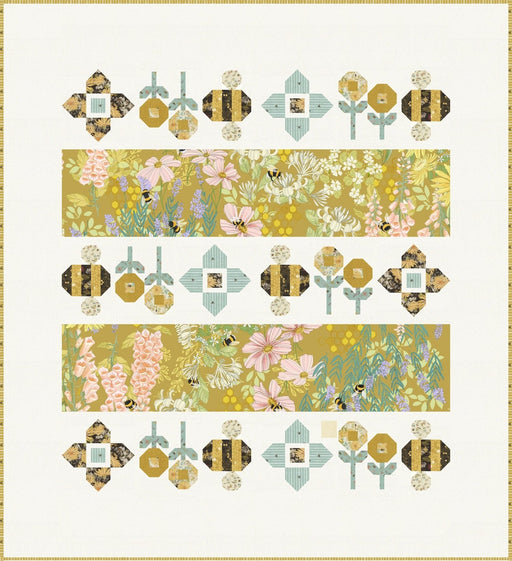PRE - ORDER Robin Pickens - Gathering Honey - Cream Quilt Kit - featuring Pollinators - December 2026 - Modern Fabric Shoppe
