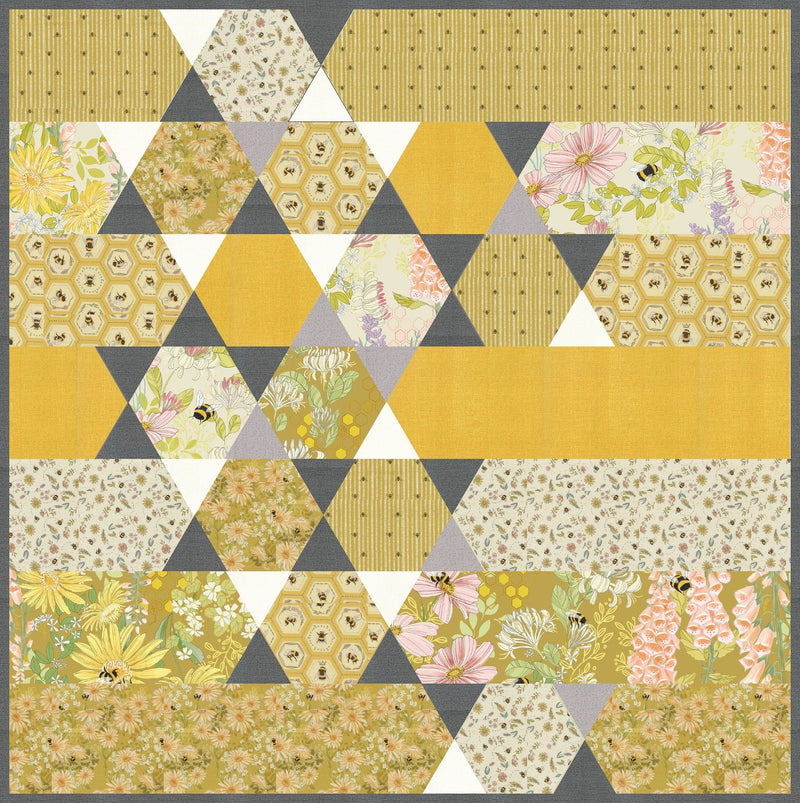 PRE - ORDER Robin Pickens - Hint of Honeycomb Quilt Kit - featuring Pollinators - December 2026 - Modern Fabric Shoppe
