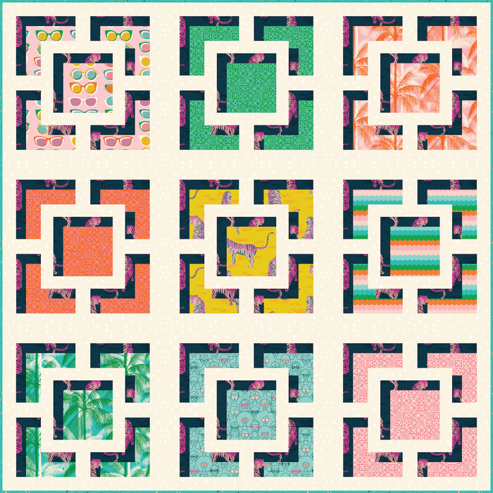 PRE - ORDER Ruby Star Society Collaboration - Breezy Quilt Kit featuring Poolside Too - April 2026 - Modern Fabric Shoppe