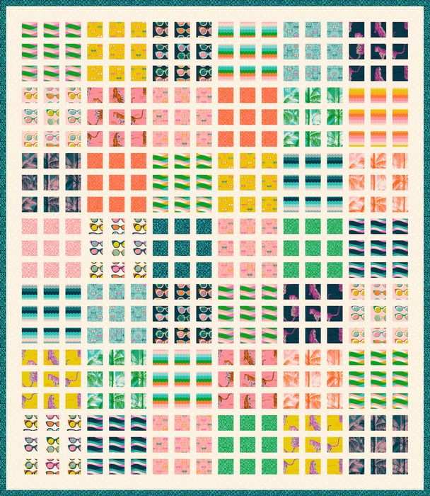 PRE - ORDER Ruby Star Society Collaboration - The April Quilt Kit featuring Poolside Too - April 2026 - Modern Fabric Shoppe