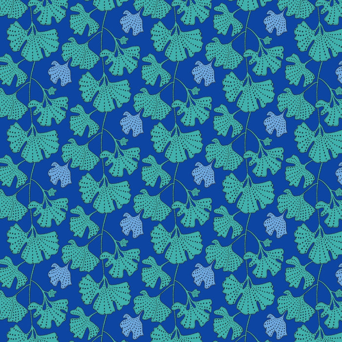 PRE - Order Sally Kelly - Sunshine - Ginkgo 54978D - 10 Cerulean Half Yard - April 2026 - Modern Fabric Shoppe