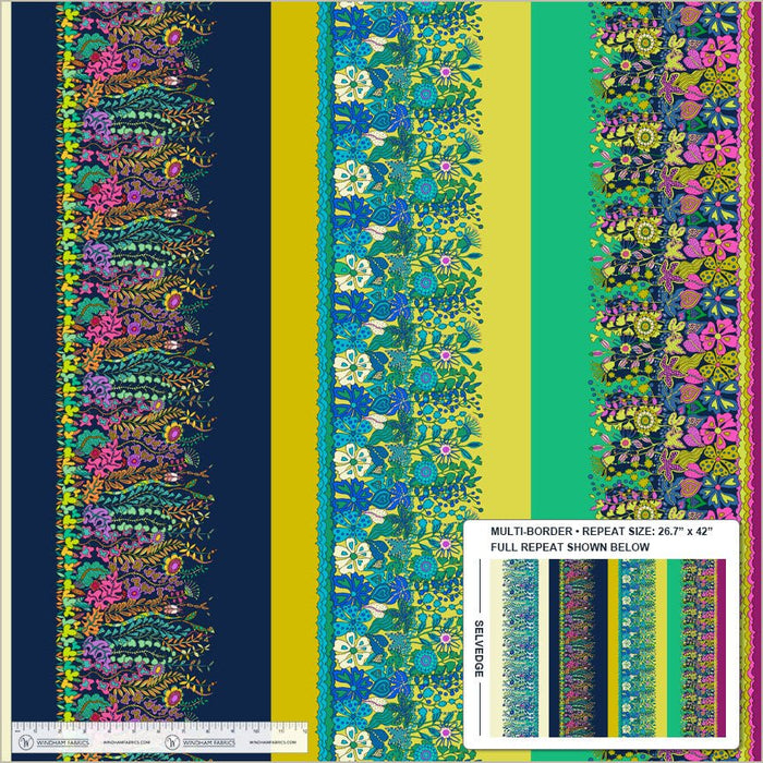 PRE - Order Sally Kelly - Sunshine - Hedgerow 54982D - X Multi Half Yard - April 2026 - Modern Fabric Shoppe
