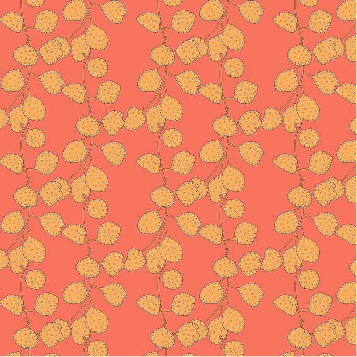 PRE - Order Sally Kelly - Sunshine - Honesty 54979D - 12 Coral Half Yard - April 2026 - Modern Fabric Shoppe