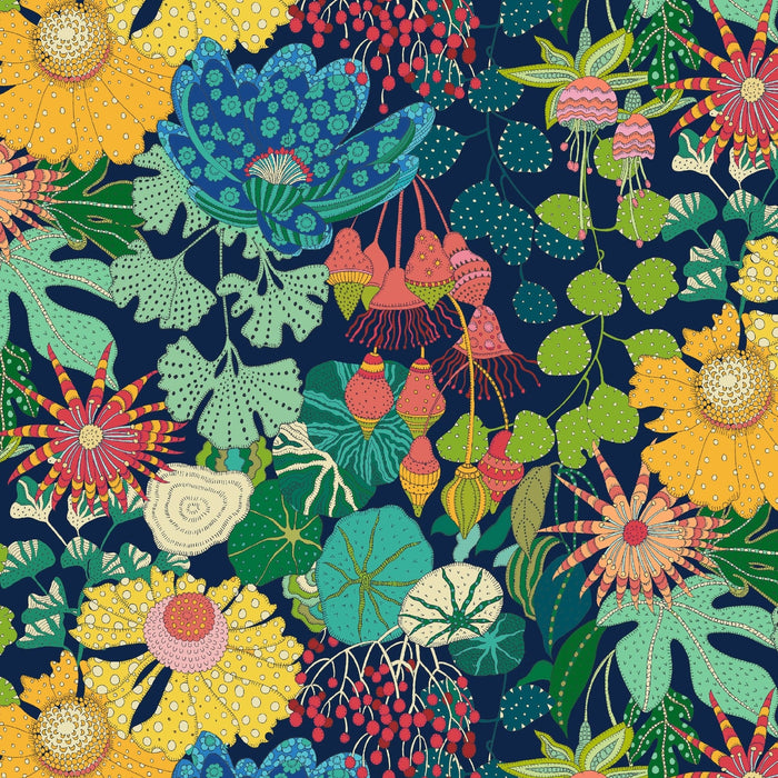 PRE - Order Sally Kelly - Sunshine - Peony Park 54974D - 1 Indigo - Half Yard - April 2026 - Modern Fabric Shoppe
