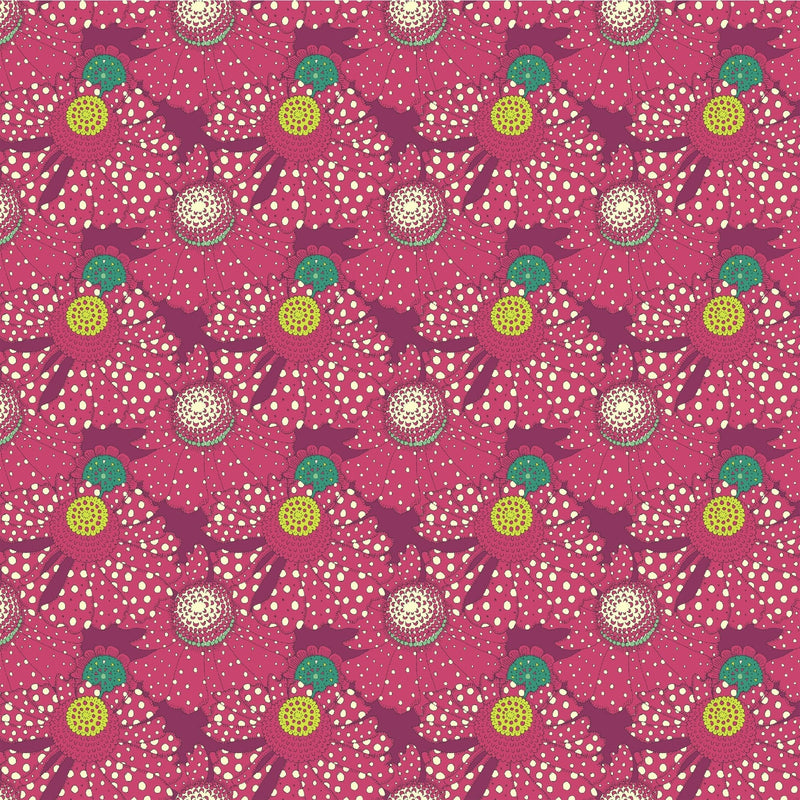 PRE - Order Sally Kelly - Sunshine - Polka Flower 54975D - 3 Plum - Half Yard - April 2026 - Modern Fabric Shoppe