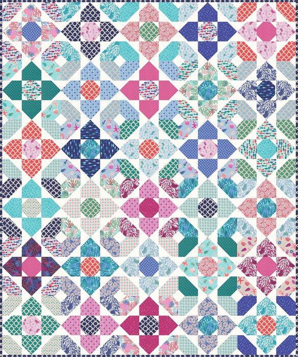 PRE - ORDER Sand Dollar Quilt Kit featuring Reef by Kate Spain - November 2025 - Modern Fabric Shoppe