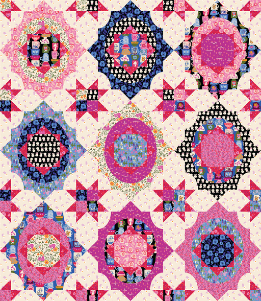 PRE - Order Sarah Watts - Cameos Quilt Kit featuring Hello Alice - October 2025 - Modern Fabric Shoppe