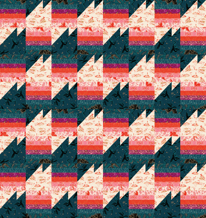 PRE - ORDER Sarah Watts - Falcon Ridge Quilt Kit featuring Fire Glow - April 2026 - Modern Fabric Shoppe