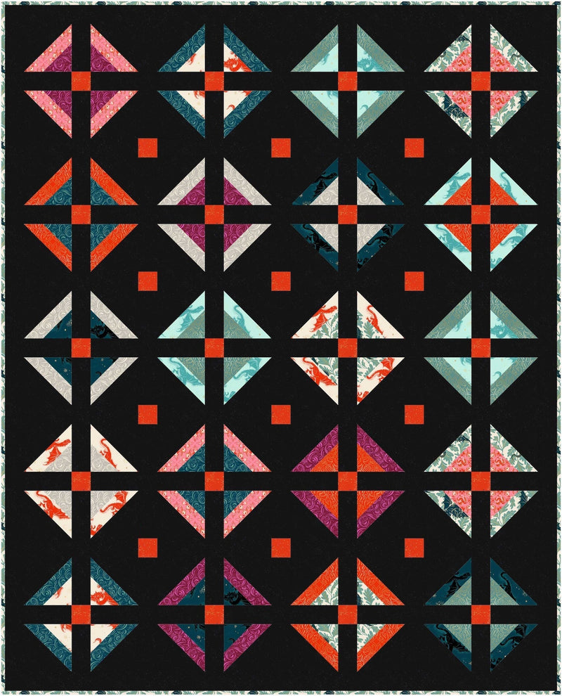 PRE - ORDER Sarah Watts - Hartwell Quilt Kit featuring Fire Glow - April 2026 - Modern Fabric Shoppe