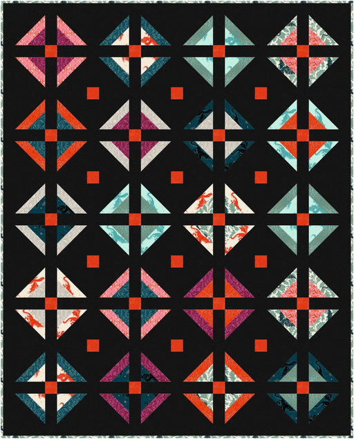 PRE - ORDER Sarah Watts - Hartwell Quilt Kit featuring Fire Glow - April 2026 - Modern Fabric Shoppe