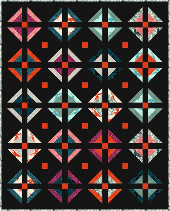 PRE - ORDER Sarah Watts - Hartwell Quilt Kit featuring Fire Glow - April 2026 - Modern Fabric Shoppe