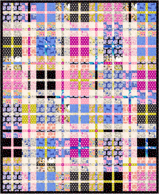 PRE-ORDER Sarah Watts- Mini Plaid-ish Quilt Kit featuring Oops All Cats!- May 2027 - Modern Fabric Shoppe