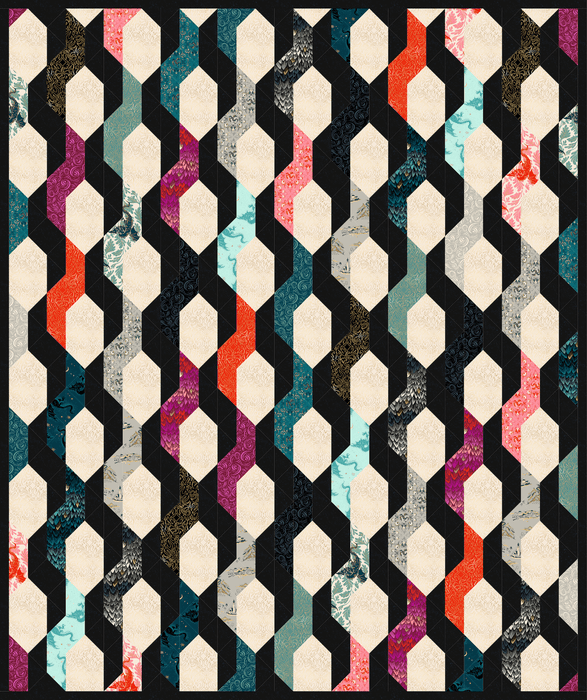 PRE - ORDER Sarah Watts - The Blythe Quilt Kit featuring Fire Glow - April 2026 - Modern Fabric Shoppe