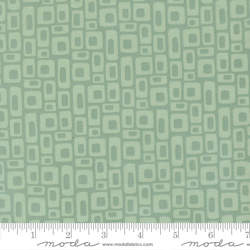 PRE - Order Scenery by Elizabeth Hartman - Marshmallow Dusty Jade 51273 18 - Half Yard - May 2026 - Modern Fabric Shoppe