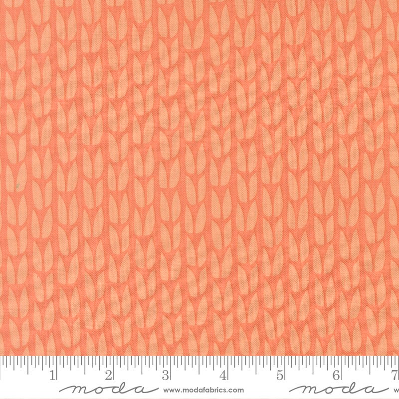 PRE - Order Scenery by Elizabeth Hartman - Sprout Coral 51272 19 - Half Yard - May 2026 - Modern Fabric Shoppe