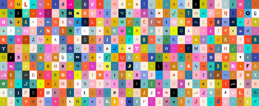 PRE - ORDER Selvedge Magic - Collaboration by Ruby Star Society - Magic Letters Multi RS 5180 11 - Half Yard - May 2025 - Modern Fabric Shoppe