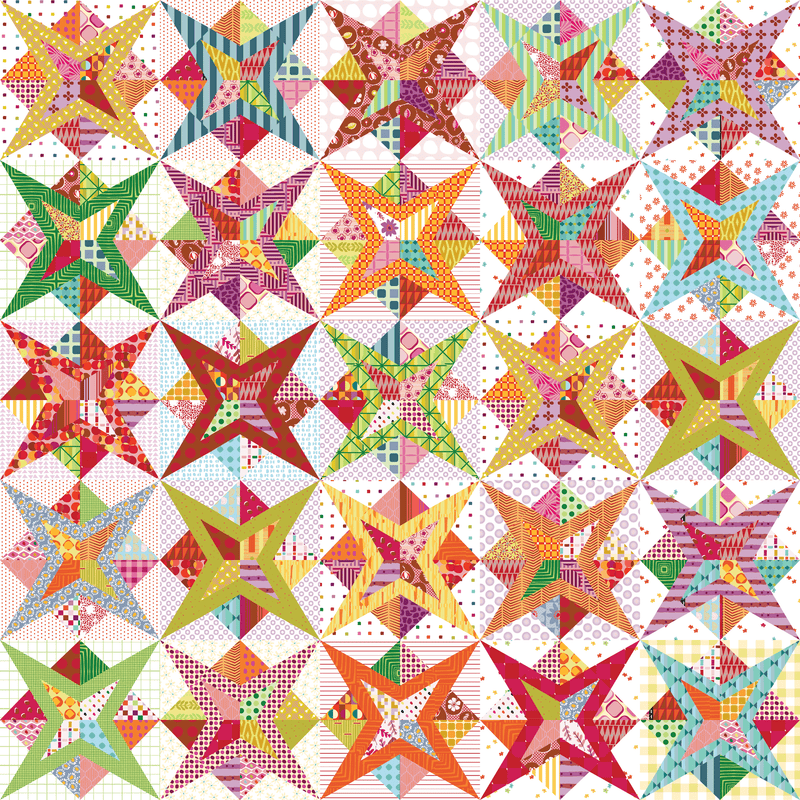 PRE - Order Shooting Star Quilt Kit featuring Bonbon Jar by Jen Kingwell - January 2027 - Modern Fabric Shoppe
