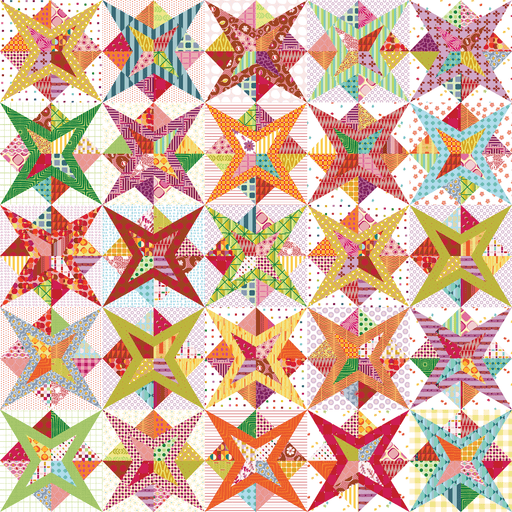PRE - Order Shooting Star Quilt Kit featuring Bonbon Jar by Jen Kingwell - January 2027 - Modern Fabric Shoppe