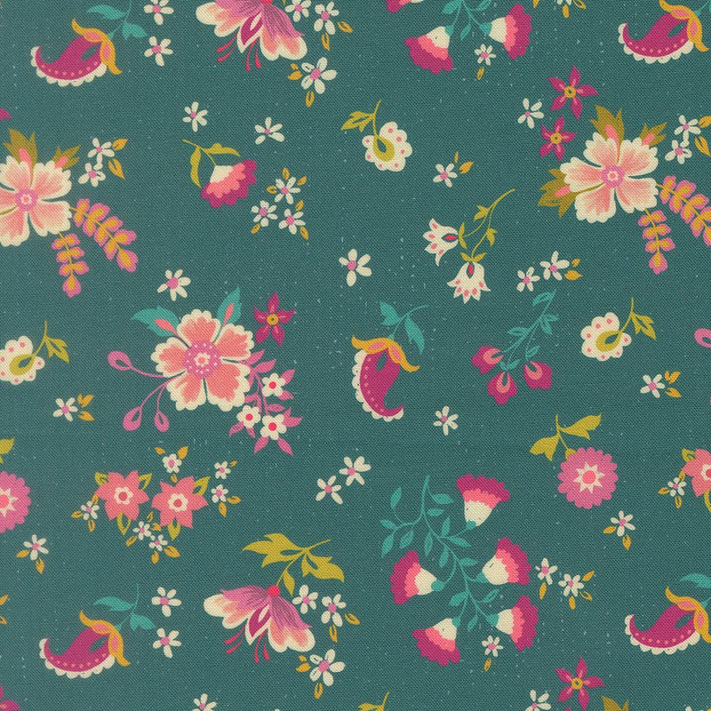 PRE - Order Sitara by Crystal Manning - Davina Dark Teal 11982 14 - Half Yard - September 2026 - Modern Fabric Shoppe