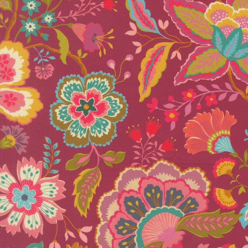 PRE - Order Sitara by Crystal Manning - Jasmine Rose Wine 11980 20 - Half Yard - September 2026 - Modern Fabric Shoppe