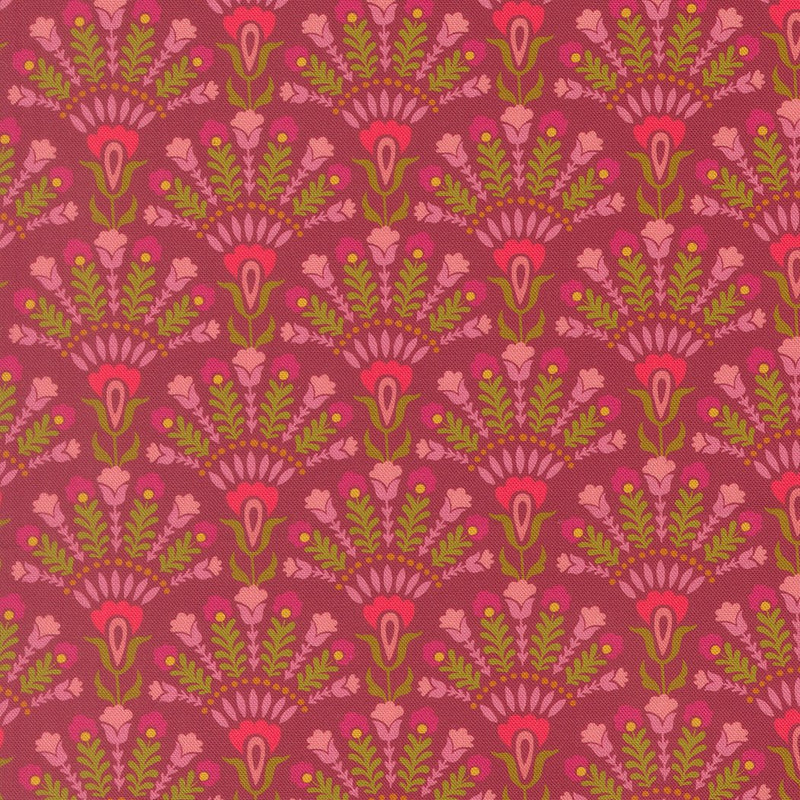 PRE - Order Sitara by Crystal Manning - Opaline Rose Wine 11983 20 - Half Yard - September 2026 - Modern Fabric Shoppe