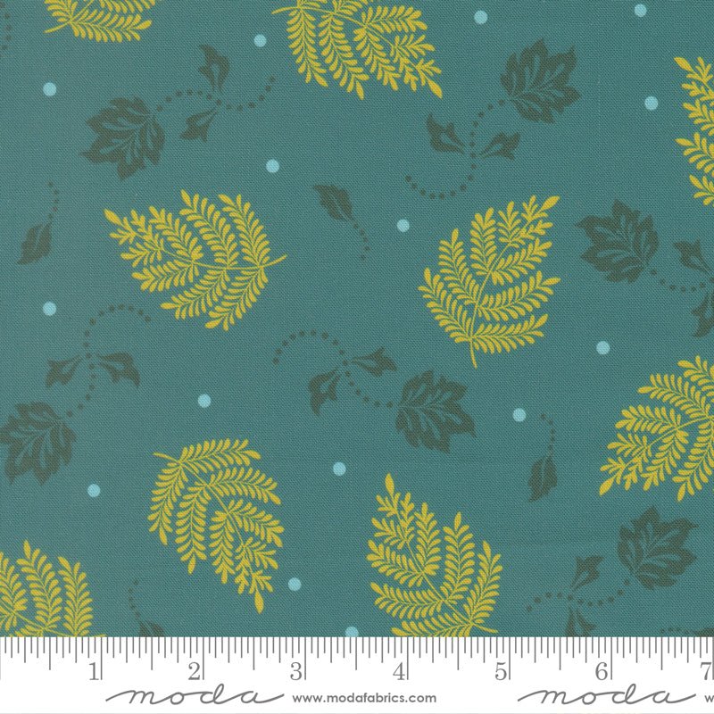 PRE - Order Sitara by Crystal Manning - Paisley Leaf Lagoon 11986 15 - Half Yard - September 2026 - Modern Fabric Shoppe