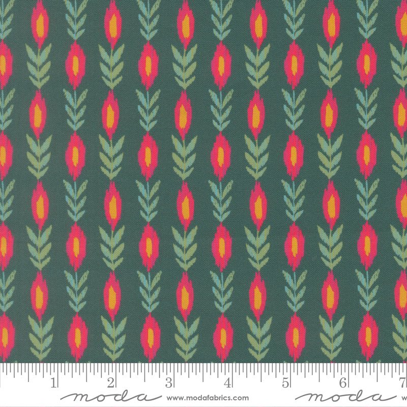 PRE - Order Sitara by Crystal Manning - Vines Dark Teal 11984 14 - Half Yard - September 2026 - Modern Fabric Shoppe