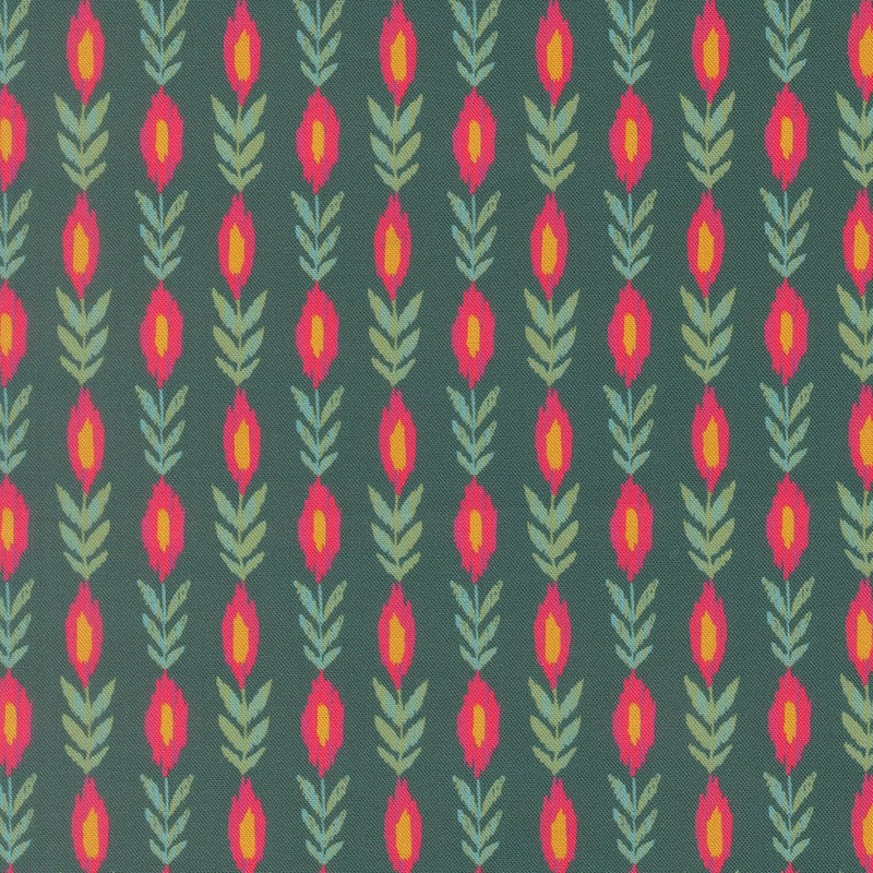 PRE - Order Sitara by Crystal Manning - Vines Dark Teal 11984 14 - Half Yard - September 2026 - Modern Fabric Shoppe