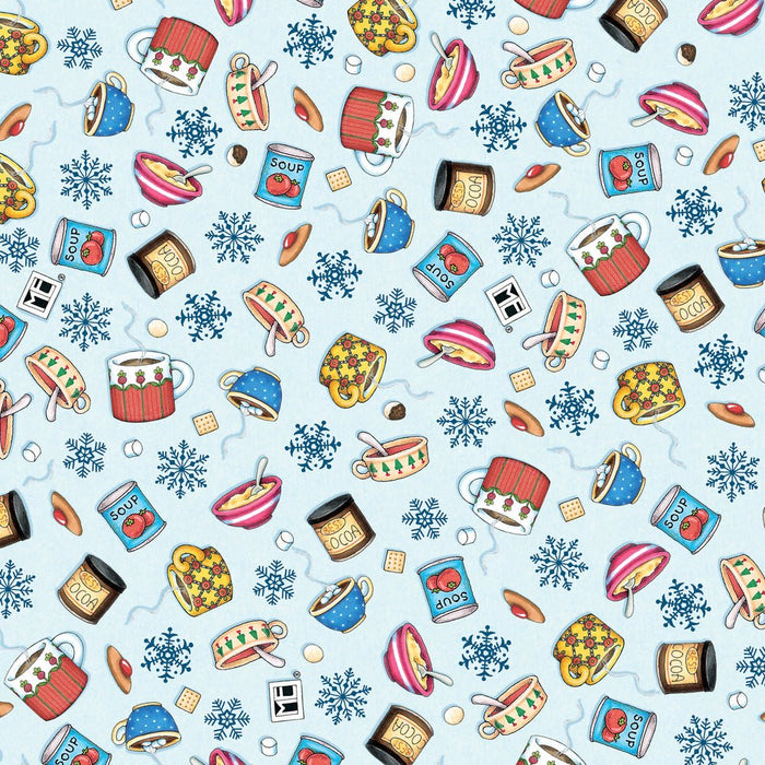 PRE - Order Snow Days by Mary Engelbreit - Cozy Cupboard PWMY033.MULTI - Half Yard June 2026 - Modern Fabric Shoppe