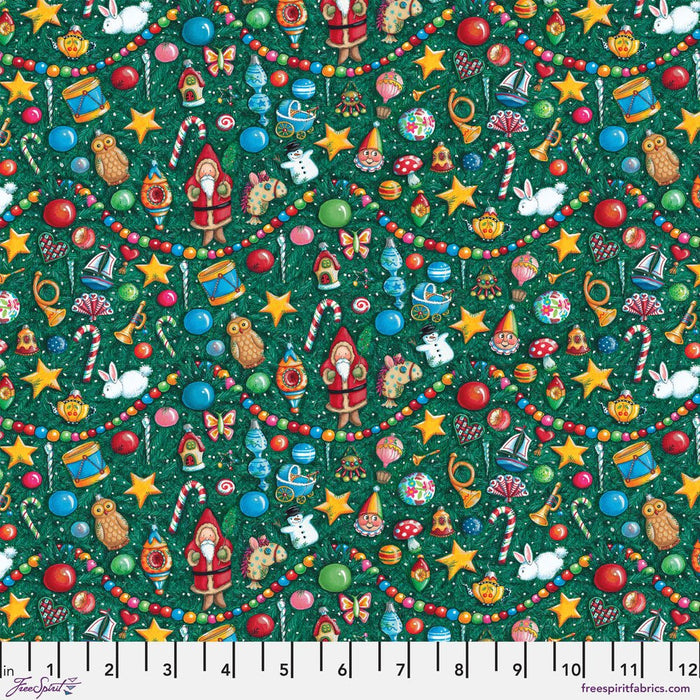 PRE - Order Snow Days by Mary Engelbreit - Time to Decorate PWMY035.EVERGREEN - Half Yard June 2026 - Modern Fabric Shoppe