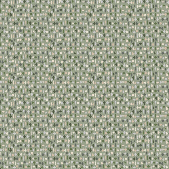 PRE - Order Snowfall by Pippa Shaw - Baubles 91031M - 71 Sage - Half Yard - June 2025 - Modern Fabric Shoppe