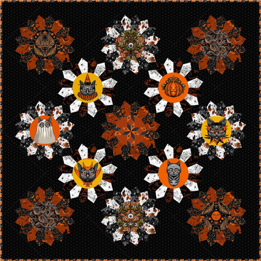 PRE - Order Spooky Spinners Quilt Kit featuring Costumes & Cobwebs by Rachel Hauer - May 2025 - Modern Fabric Shoppe