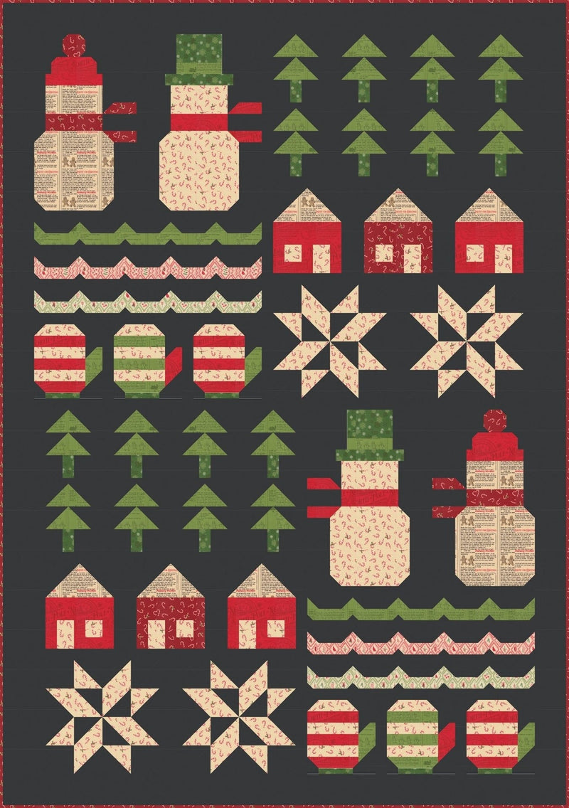 PRE - ORDER Stacy Iest Hsu - First Snow Quilt Kit - featuring Holiday Cheer - May 2026 - Modern Fabric Shoppe