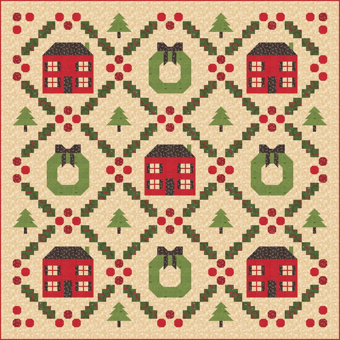 PRE - ORDER Stacy Iest Hsu - Home for the Holidays Quilt Kit - featuring Holiday Cheer - May 2026 - Modern Fabric Shoppe