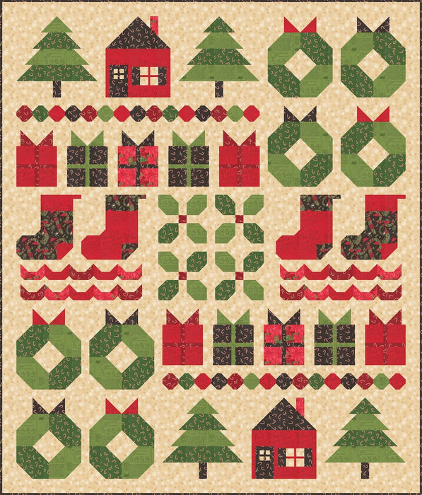 PRE - ORDER Stacy Iest Hsu - Tis The Season Quilt Kit - featuring Holiday Cheer - May 2026 - Modern Fabric Shoppe