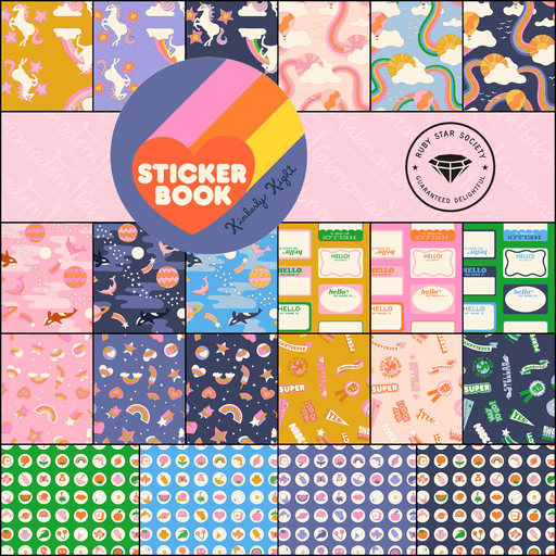 PRE-ORDER Sticker Book by Kimberly Kight- Fat Quarter Bundle- June 2027 - Modern Fabric Shoppe