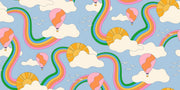 PRE-ORDER Sticker Book by Kimberly Kight- RS3117 13- Water Blue - Half Yard- June 2027 - Modern Fabric Shoppe