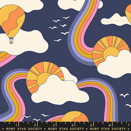 PRE-ORDER Sticker Book by Kimberly Kight- RS3117 17- Bluebell - Half Yard- June 2027 - Modern Fabric Shoppe