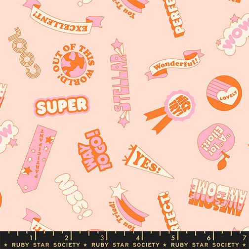PRE-ORDER Sticker Book by Kimberly Kight- RS3122 12- Pale Peach - Half Yard- June 2027 - Modern Fabric Shoppe